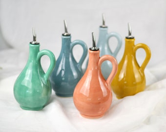 Colorful handmade ceramic cruet