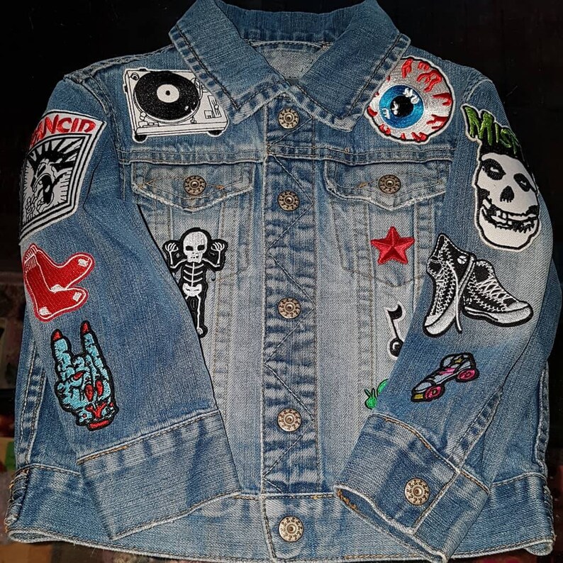 Punk Rock Patch Jacket 20 Patches Toddler Size | Etsy