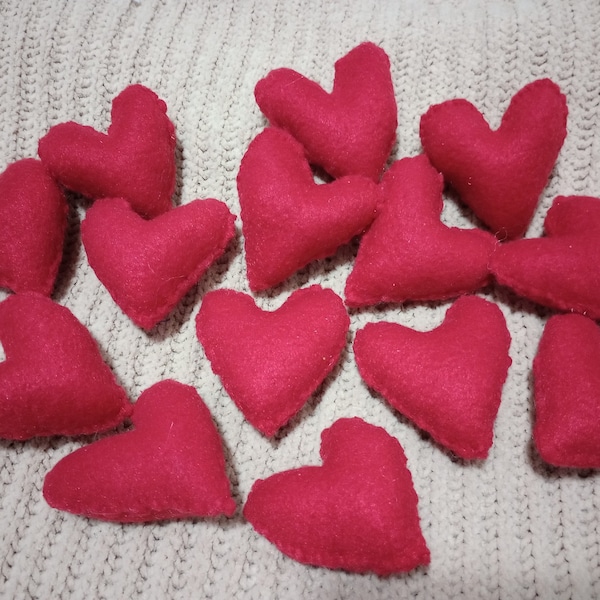 Felt Hearts Shaped 2"x2"  shaped/Art DIY crafts projects/DIY kid heart felt supplies/Multi colors/Wedding decor/Gift/Hand Sewing