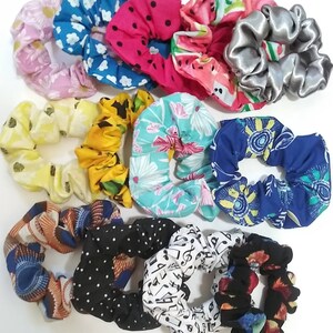 2 Packs of 6 Scrunchies/ Choose your pack of Cotton Scrunchies