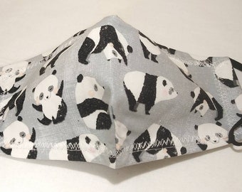 Yoga Panda Face Mask/Cotton Face Mask/Fun Face Mask/100% Cotton/Made in USA./Unisex Face Mask