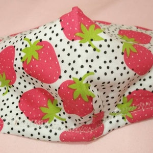 Red Strawberry Cotton Face Mask/Strawberry Face Covering/100% Cotton/Made in USA./Unisex Face Mask