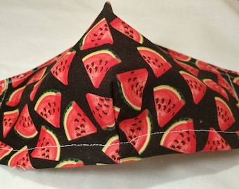 Set of 2 Watermelon 100% Cotton Face Mask/2 layers Fruit Mask/watermelon mask/Made in USA