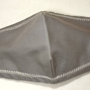 Solid Gray Cotton Face Mask/Face Cover/100% Cotton/Made in USA./Unisex Face Mask