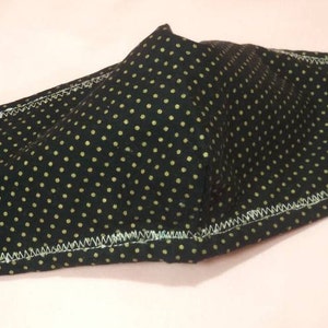 Golden Dots Face Mask/Dots Face Covering/ Black Dots face mask/100% Cotton/Made in USA./Unisex Face Mask