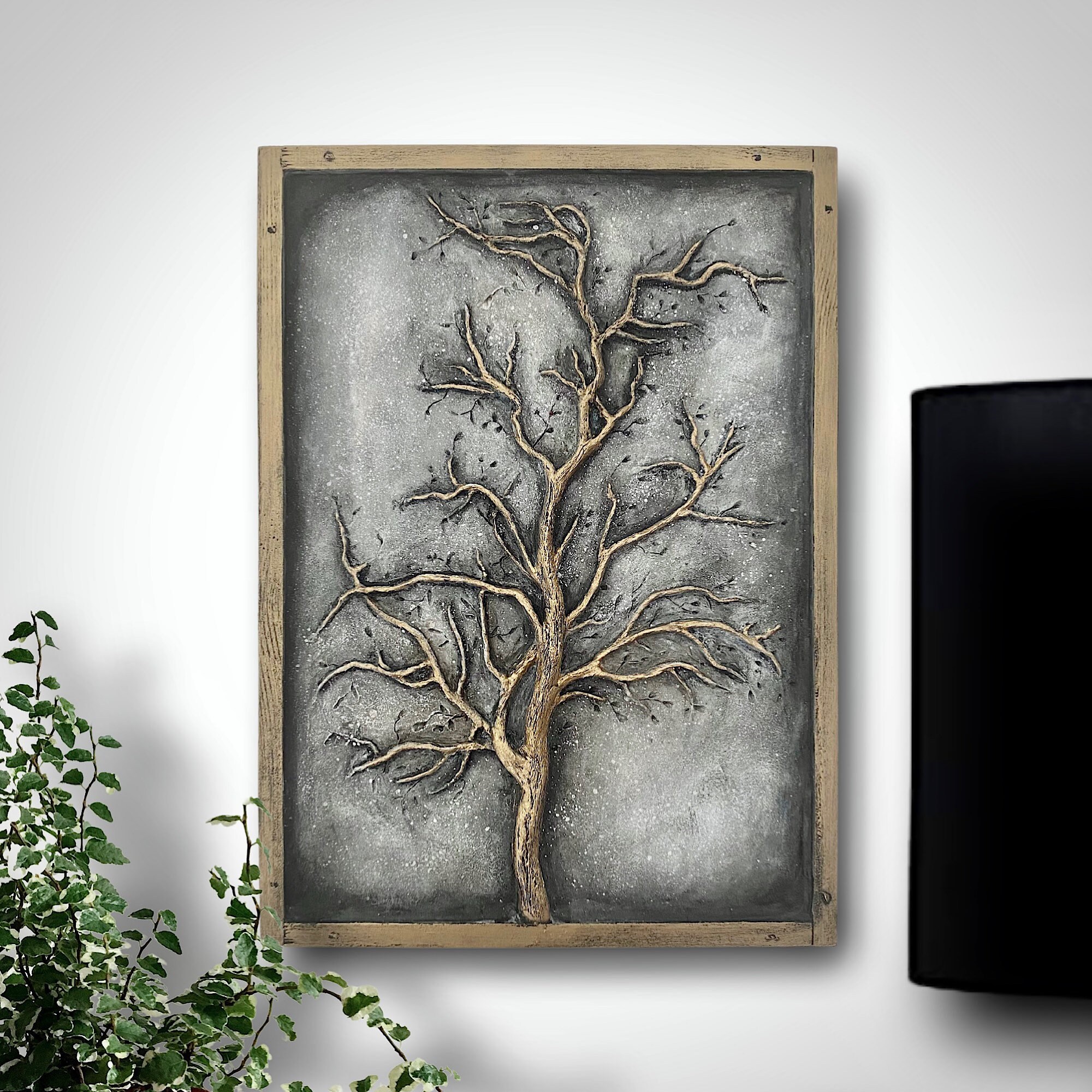 Tree sculpturetree wall art gold home decor gift tree of Etsy