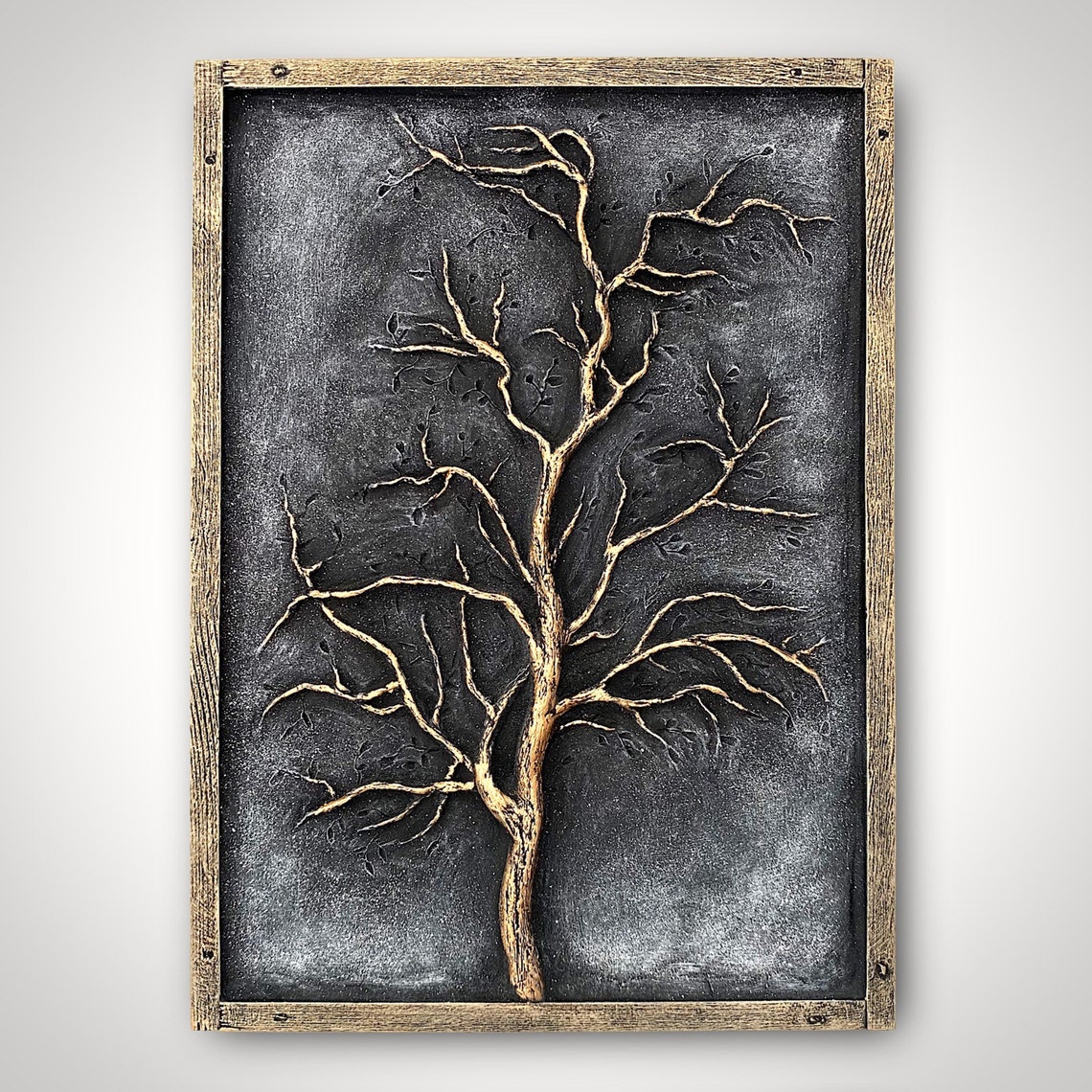 Tree sculpturetree wall art gold home decor gift tree of Etsy