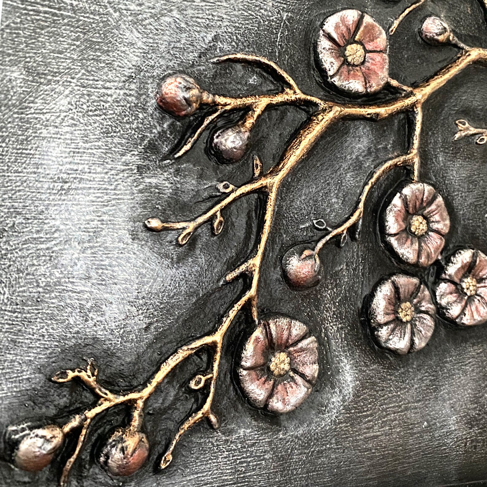 Cherry Blossom Sculpture Wall Art Highly Detailed Hand Etsy UK
