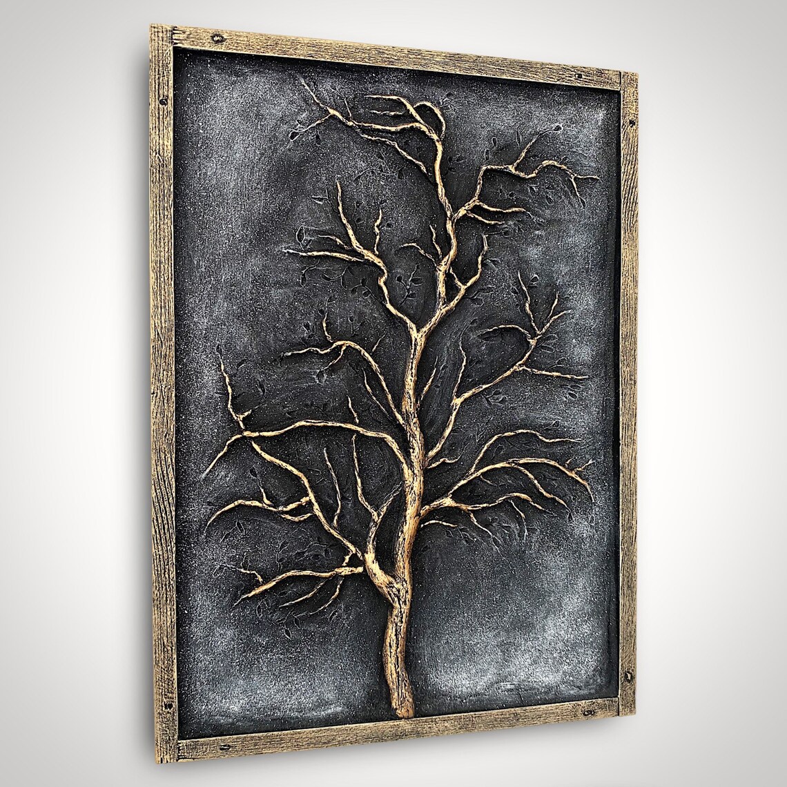 Tree sculpturetree wall art gold home decor gift tree of Etsy