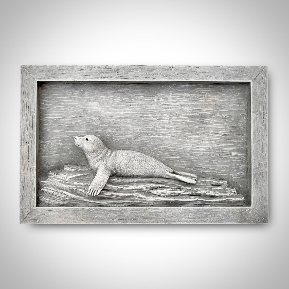 Seal sculpture wall art highly detailed hand painted Etsy