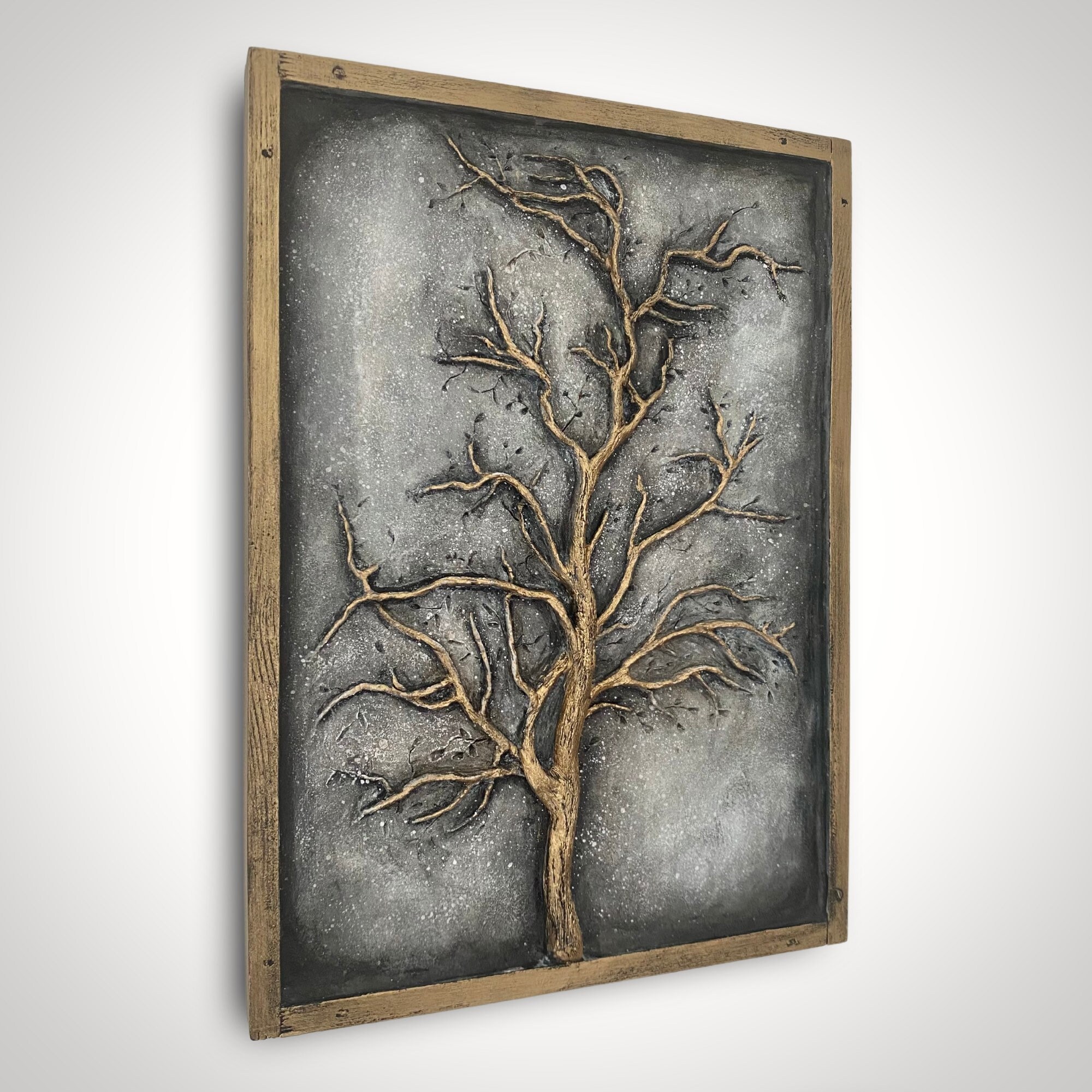 Tree sculpturetree wall art gold home decor gift tree of Etsy