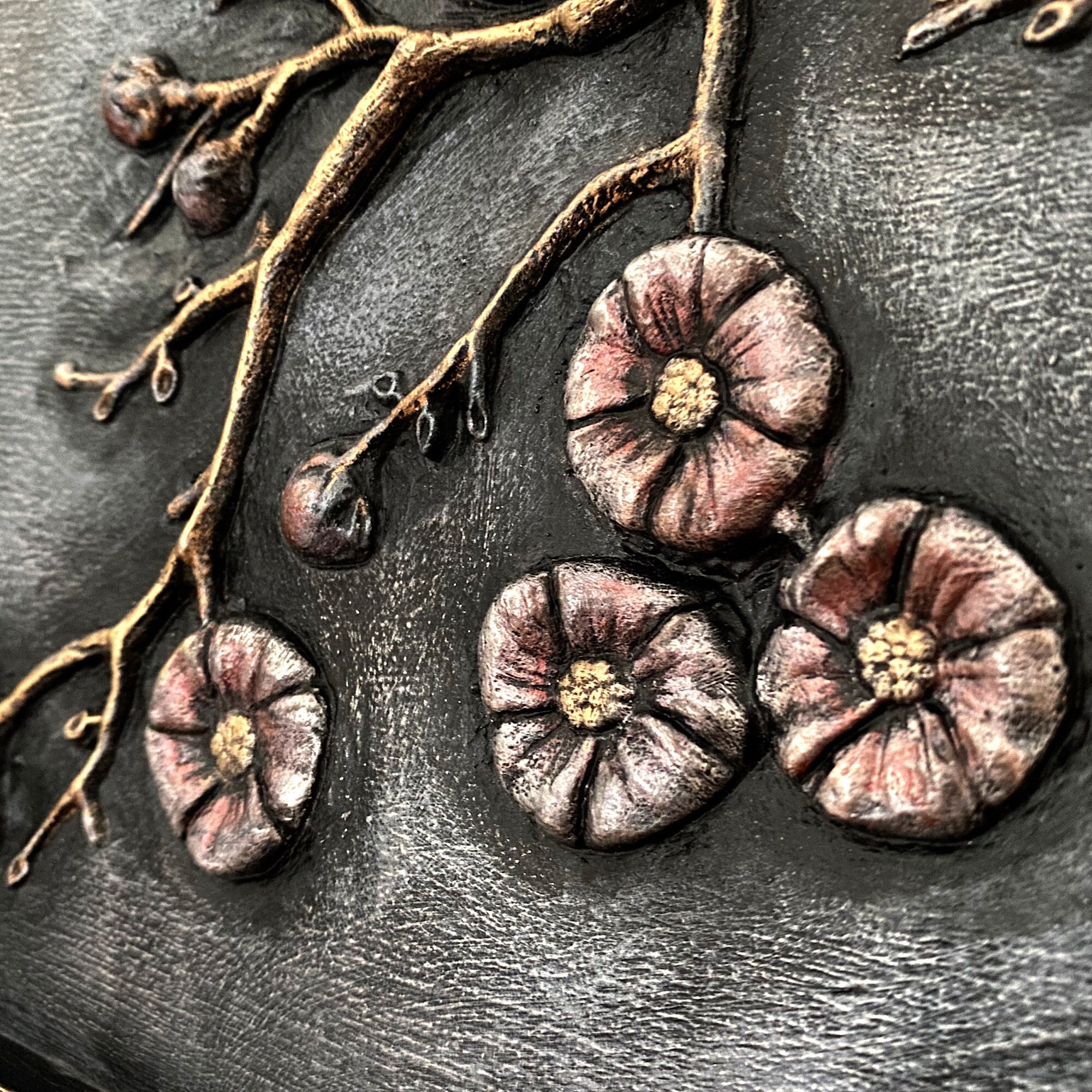 Cherry Blossom Sculpture Wall Art Highly Detailed Hand Etsy UK