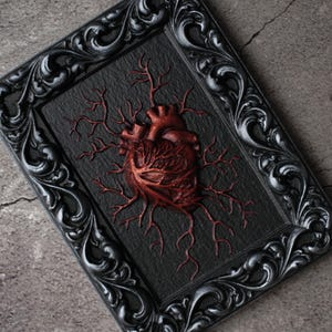 Anatomical Heart Wall Art: Gothic Home Decor, Handmade Sculpture