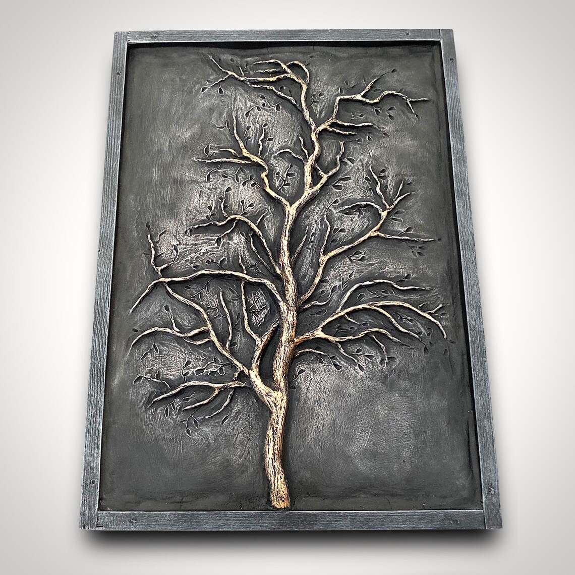 Tree sculpturetree wall art gold home decor gift tree of Etsy