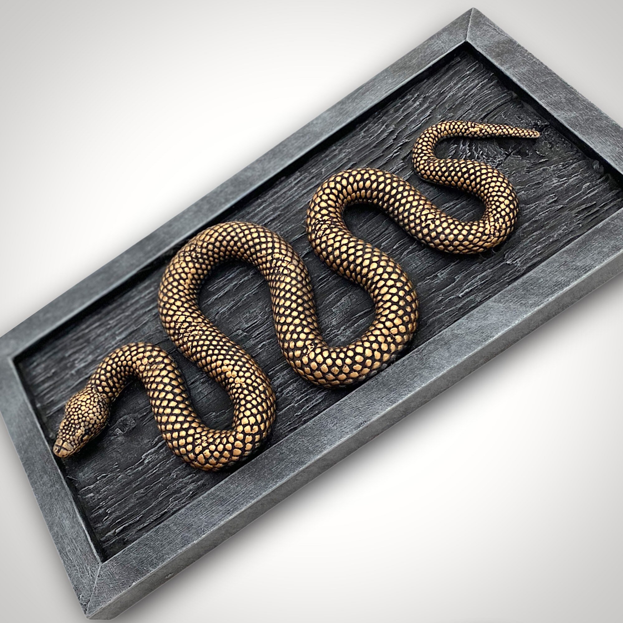 Snake sculpture wall art gold home decor gift acrylic snake Etsy