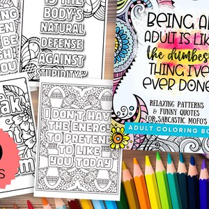 Sarcastic Adult Coloring Book, Being An Adult Is Dumb 30 Snarky Mandala Pages (PDF — Printable), Snark Central image 10