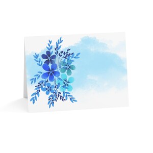 CARTES DE NOTES | Fleurs d'été | Versets bibliques ou cartes de voeux vierges | Merci | Anniversaire | Baptême | Mariage | Lot de 6 cartes de vœux