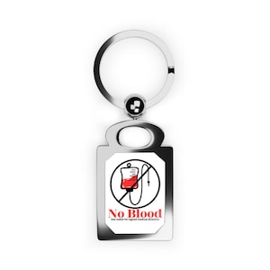 Stylish Medical Alert Key Ring | No Blood Directive | JW Gift | Pioneer - Baptism Gift | NWT Bible | Personalized Gift | Gift for Friend |