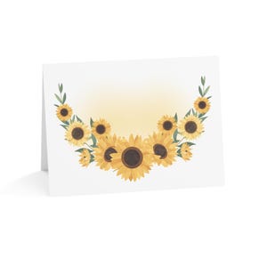 BIGLIETTI DI NOTA / Girasoli / Versetti biblici o biglietti di auguri vuoti / Grazie / Anniversario / Battesimo / Matrimonio / Confezione da 6 biglietti di auguri