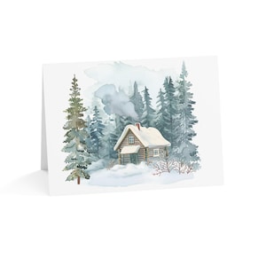 CARTES DE NOTES | Saison douillette | Versets bibliques ou cartes de voeux vierges | Merci | Anniversaire | Baptême | Mariage | Lot de 6 cartes de vœux