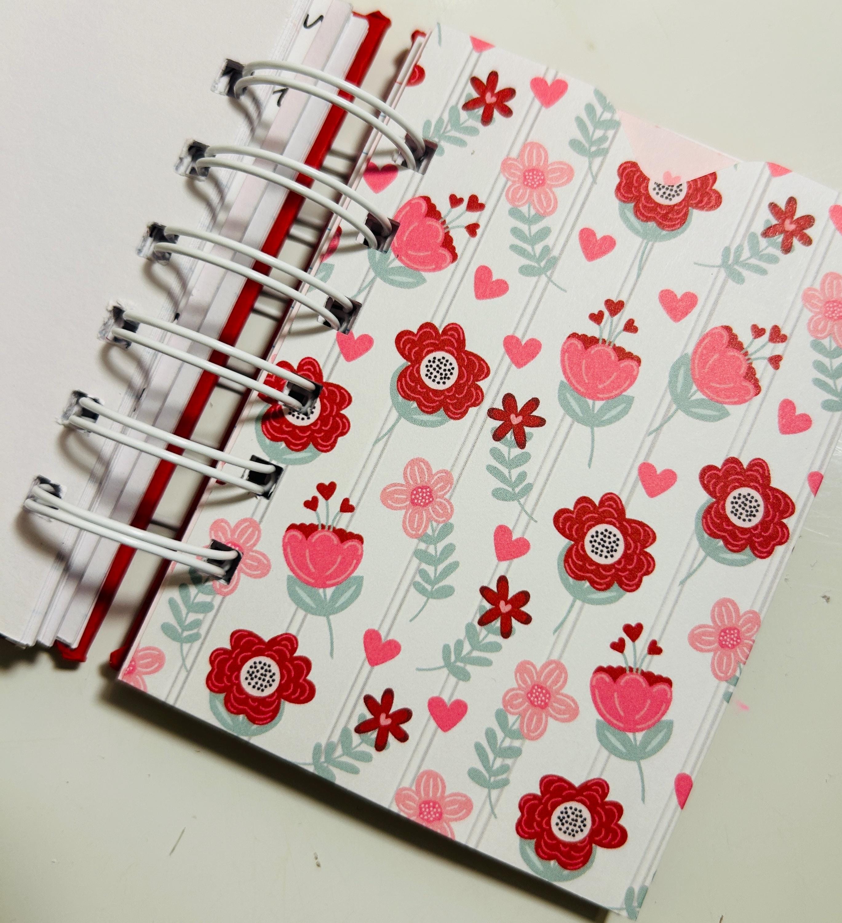 Notebook Love Note Mini Notebooks/“just A Little Love Note” Valentines Day Handmade ...