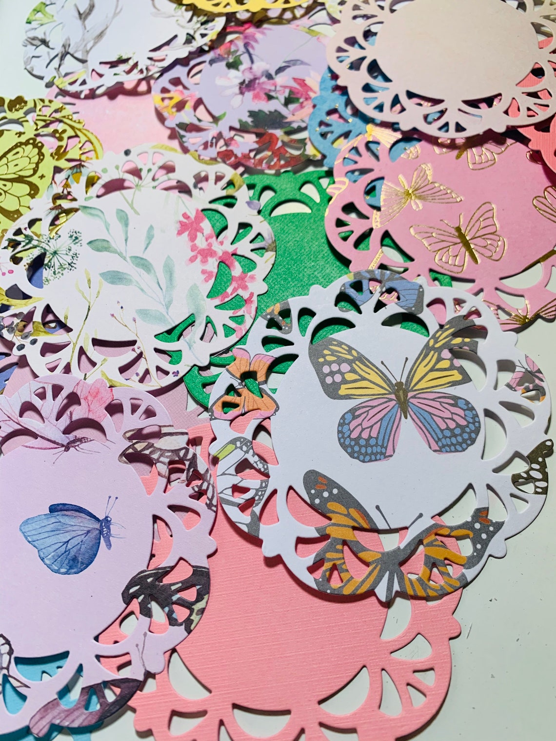 Set of 20 Butterfly Collage Handmade Paper Etsy