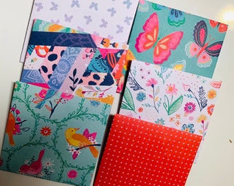 Mini cards envelopes with blank white paper/Blank notecards/Notecards/bouquet cards/love notes