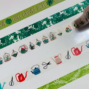 Bloom and Grow Plants Washi Tape/Happy Planner/Planner Spreads/Scrapbooking/Junk Journaling