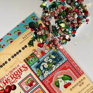 Sequin Mix Inspired by The New Graphic 45 “Life’s A Bowl of Cherries”/ Embellishments/Shaker Mix/Summer Projects/Spring Crafting/Confetti