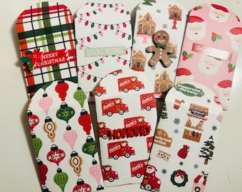 Christmas Gift Card Holders/Set of 7/Gift Cards/“Santas Christmas Delivery Gift Card Holders