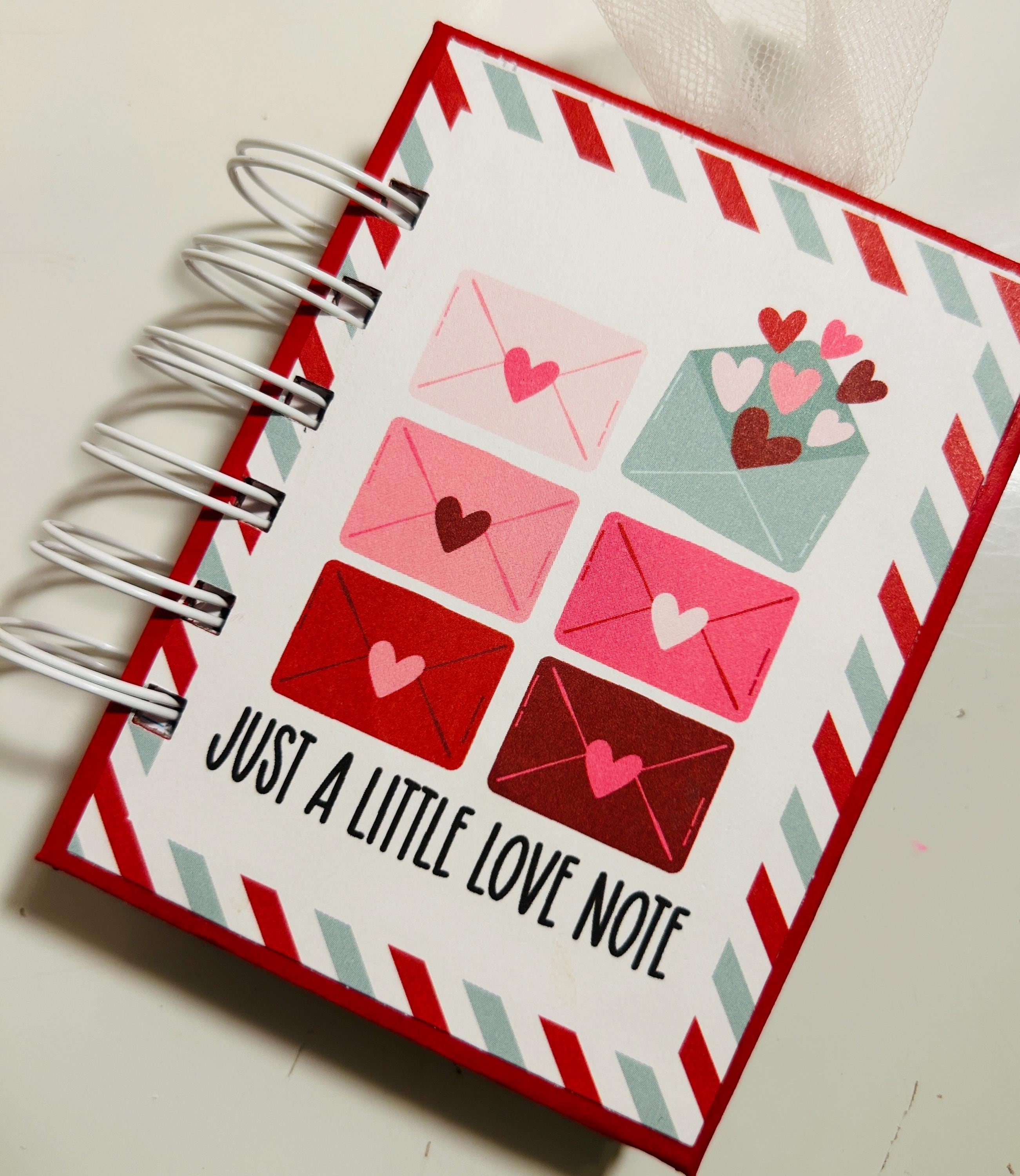 Mini Notebooks/“just A Little Love Note” Valentines Day Handmade ...