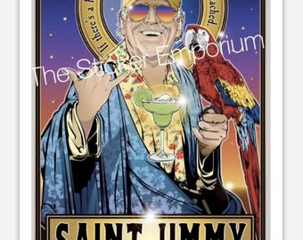Saint Jimmy 4” Sticker Laptop Car Jimmy Buffett Bubbles Up Parrot Head Margaritaville Decal