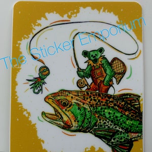 GD Fly Fishing Jerry Hand Trout Reel / Pole Phish Sticker Decal – Funny Fishing Gift
