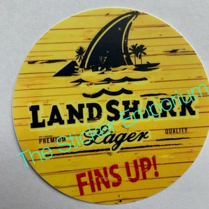 Jimmy Buffett Margaritaville Fins Up Sticker Water Bottle Car Parrothead Decal