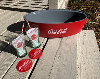 コカ・コーラ オーバルクーラーセット – リビーグリーン グラス＆コースター