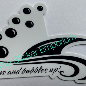 Jimmy Buffett Fins And Bubbles Up Sticker Water Bottle Car 4” Parrothead Decal