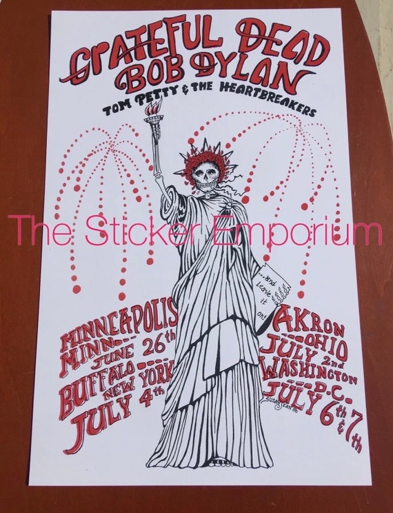 Original Grateful Dead Bob Dylan Tom Petty Summer 1986 Summer Tour