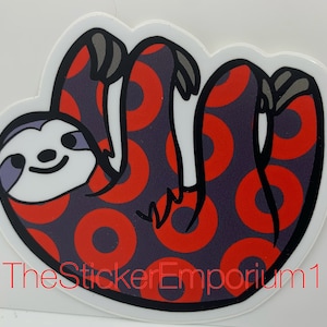 Donut Sloth Phish Sticker ~ Water Bottle Laptop Tumbler Car Lyrics Decal