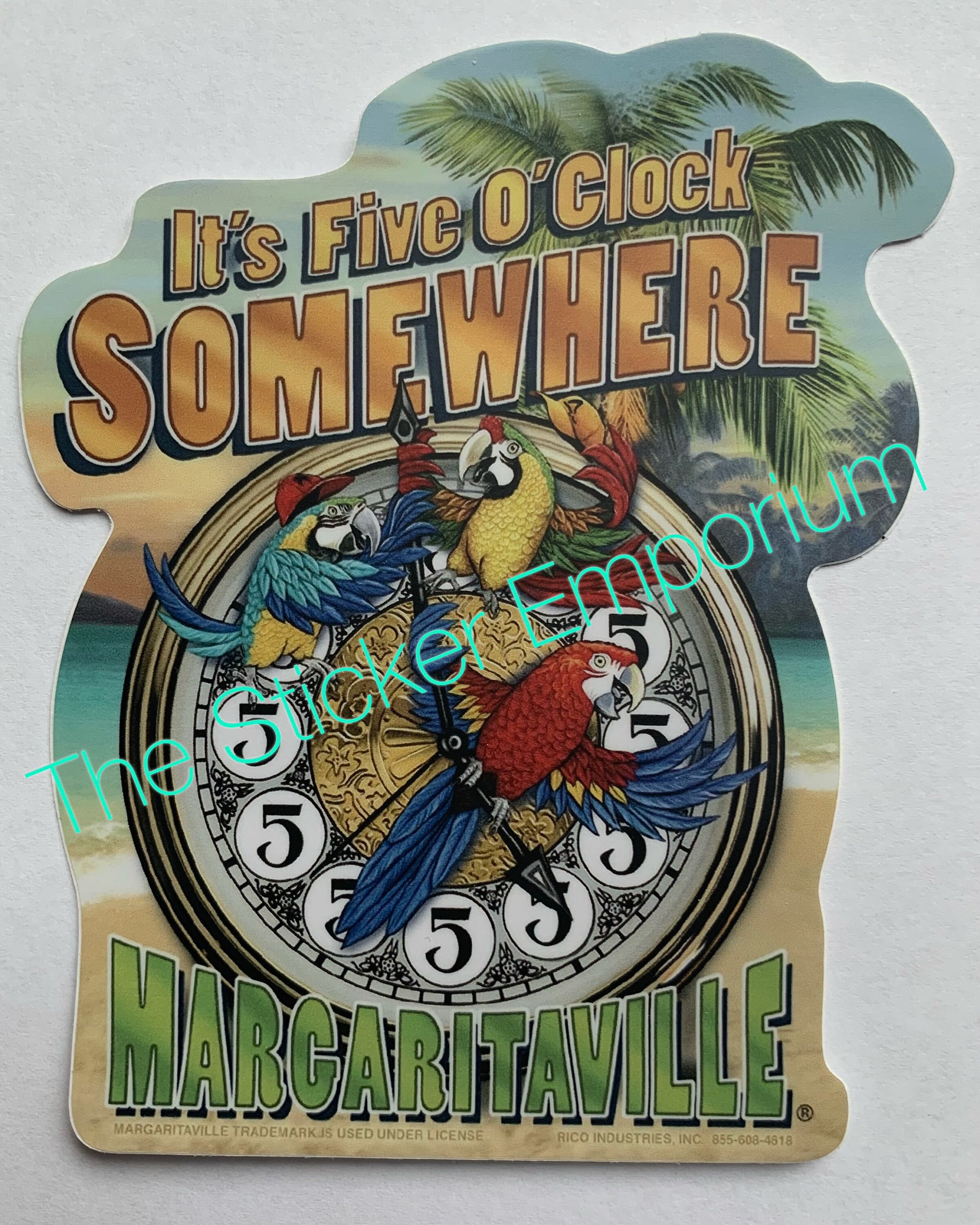 Jimmy Buffett Margaritaville Its 5 Oclock Somewhere Sticker Water
