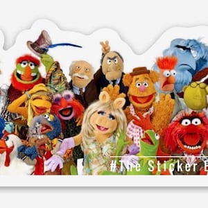 Vintage 80s Style Muppet Show 4” Sticker Decal Muppets Kermit Miss Piggy Fozzie Animal