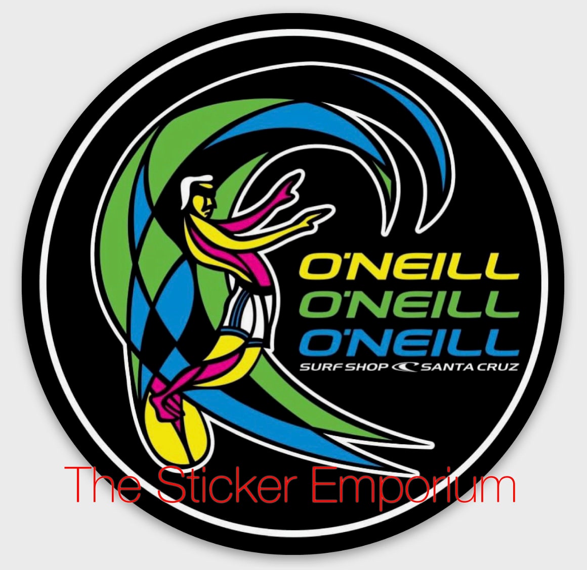 O'neill Surf Shop Santa Cruz California CA Surfboard Sticker