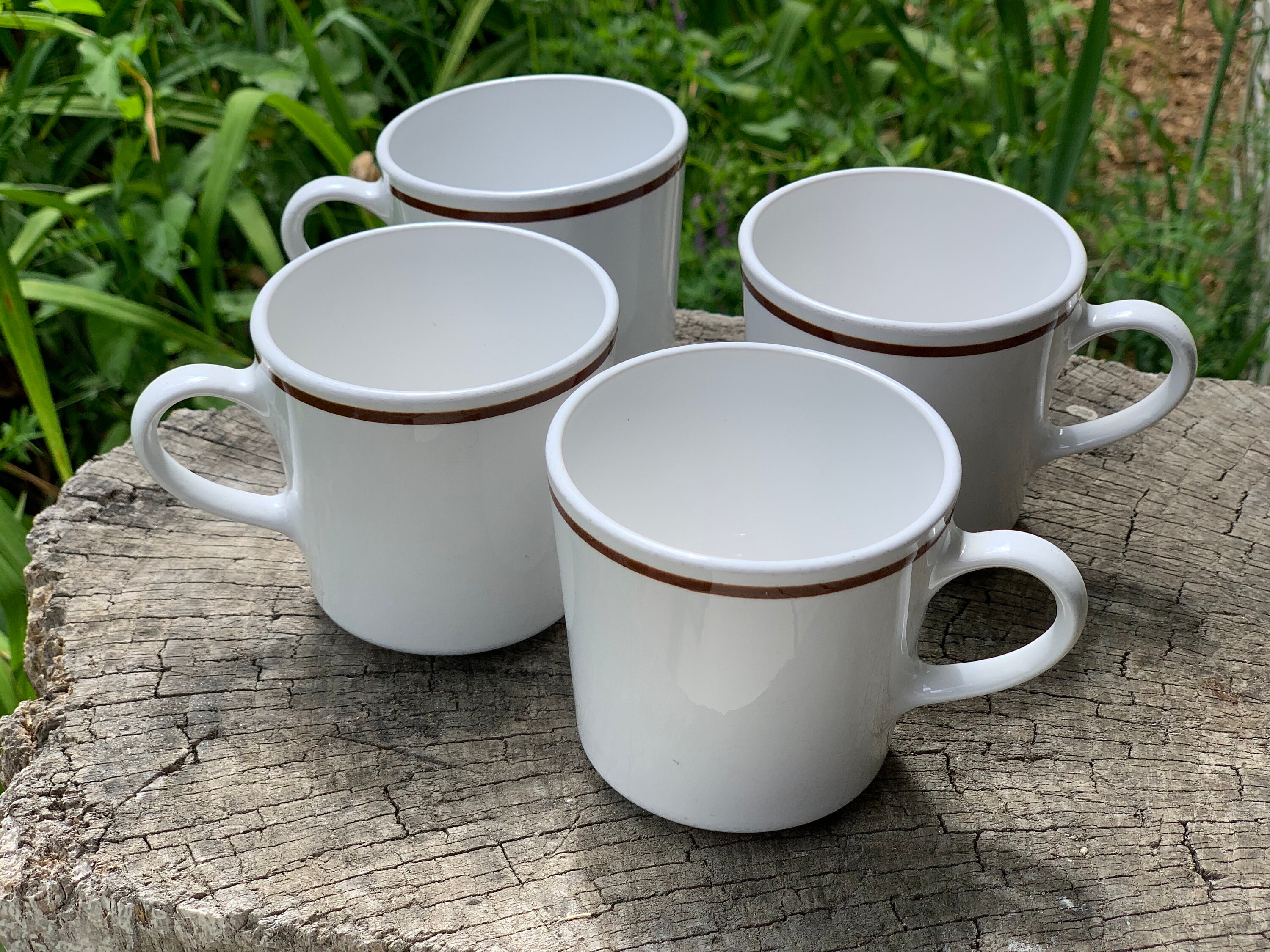 Pyroceram Tableware Vintage Lot of 4 Diner Restaurant Corning Coffee Mug Cup Pyroceram ...