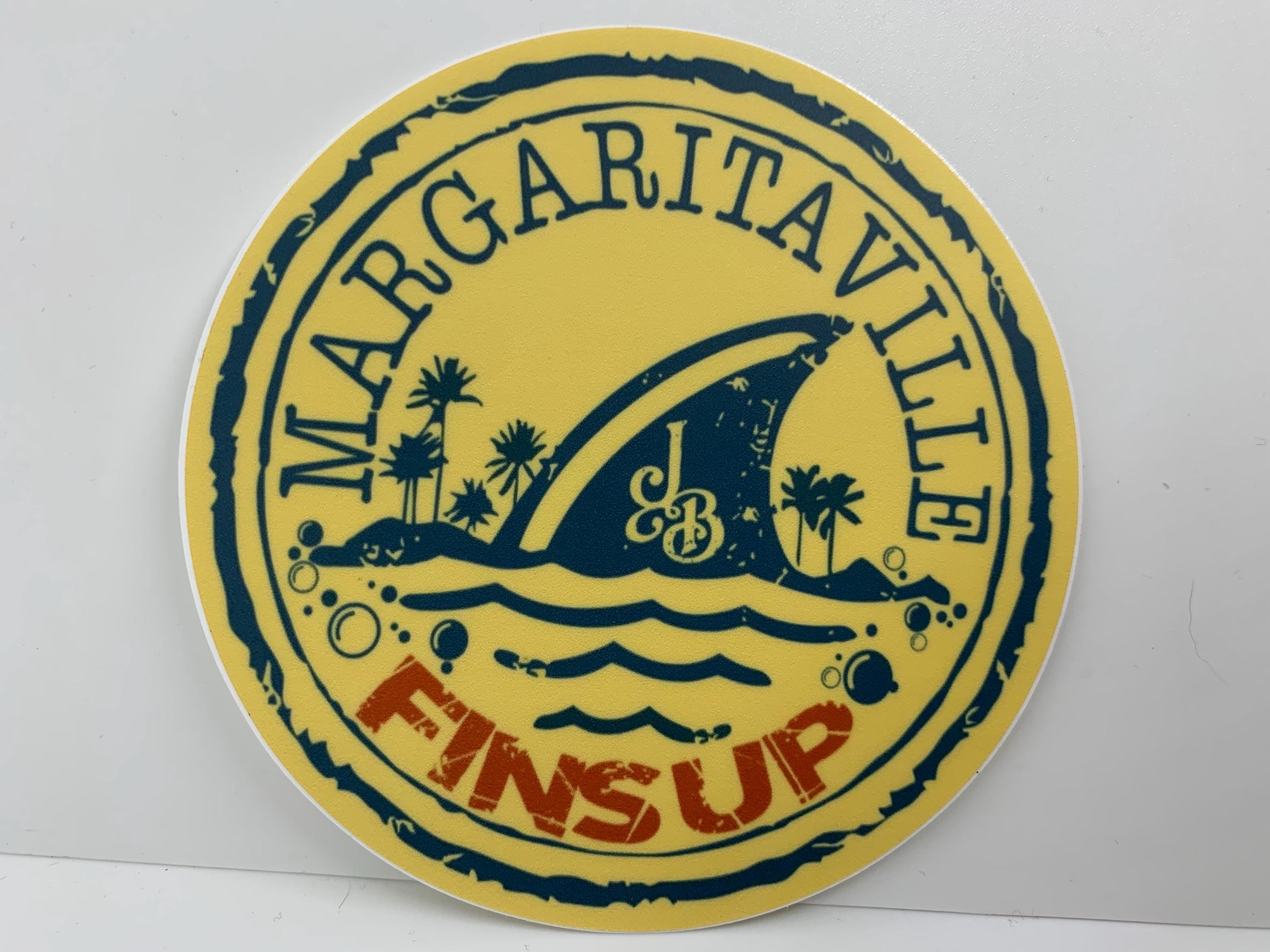 Margaritaville Fins Up Sticker Jimmy Buffett Waterproof Parrot Head Decal