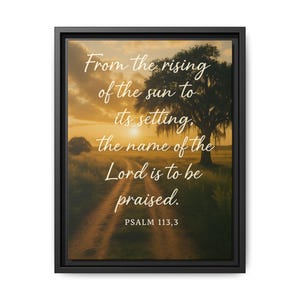 Wall Art, Inspirational Dirt Road Matte Canvas, Framed (Multi-color), Bible Verse Decor, Christian Home Decoration, Religious Poster,