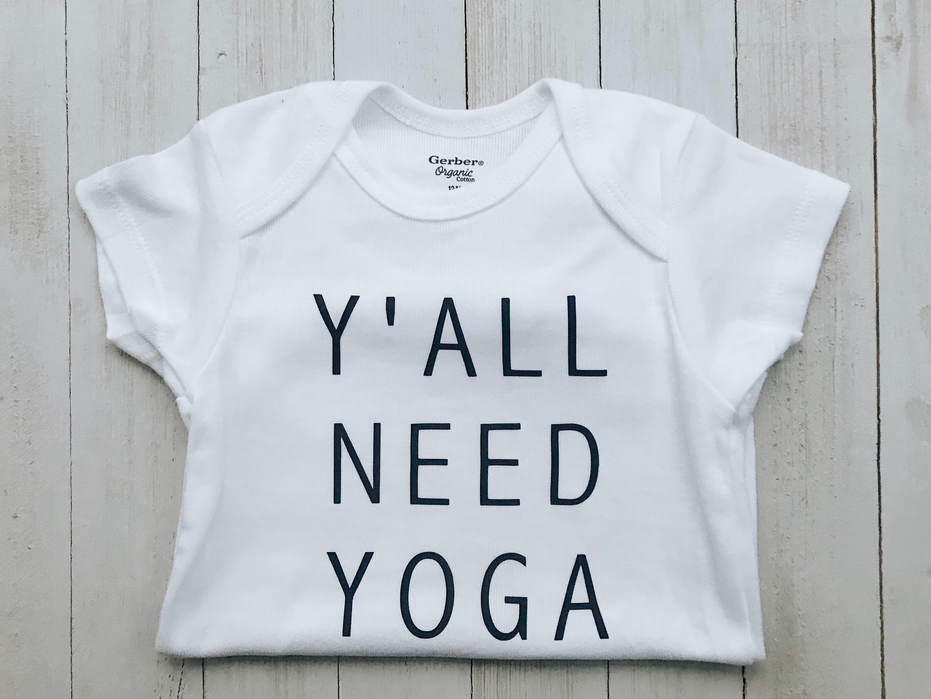 Yall need yoga onesies yoga onesielittle yogi baby yoga Etsy