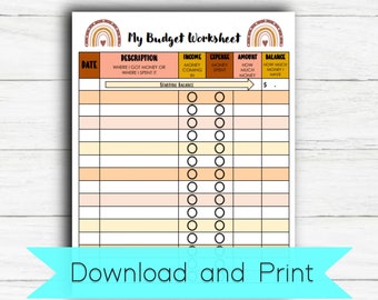 Kids Budgeting Worksheet Kids Money Worksheet Kid Savings Allowance