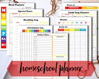 Homeschool Printable Planner • Large 8.5" x 11" PDF