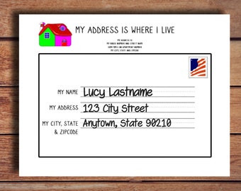 My Address Worksheet • Handwriting Practice