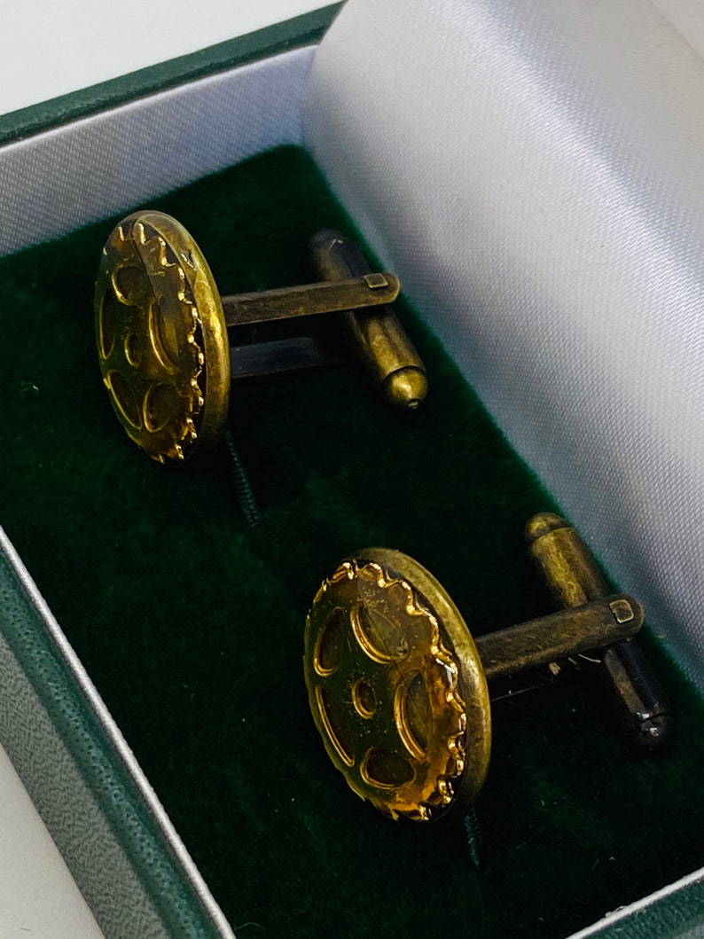 Steam Punk Cufflinks Antique Bronze