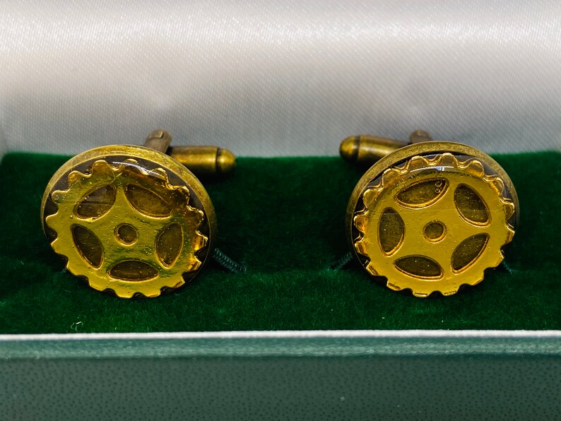 Steam Punk Cufflinks Antique Bronze